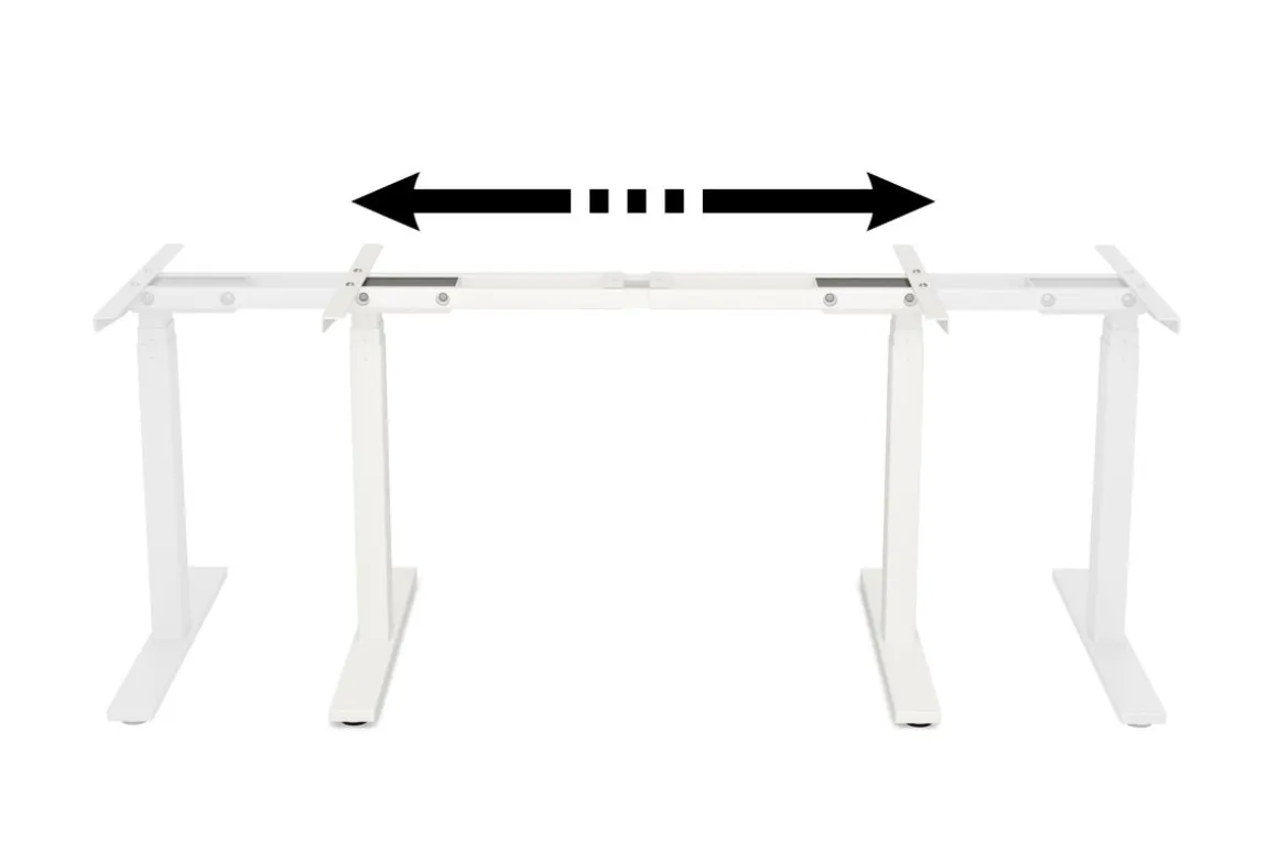 Tischgestell Stehpult elektrisch weiss 180 - 200 cm