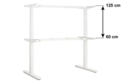 Tischgestell Stehpult elektrisch weiss 160 - 180 cm