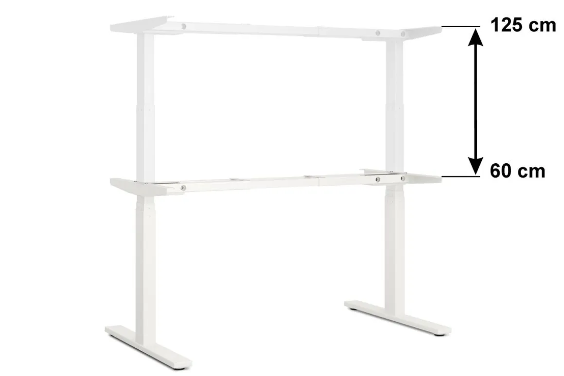 Tischgestell Stehpult elektrisch weiss 160 - 180 cm