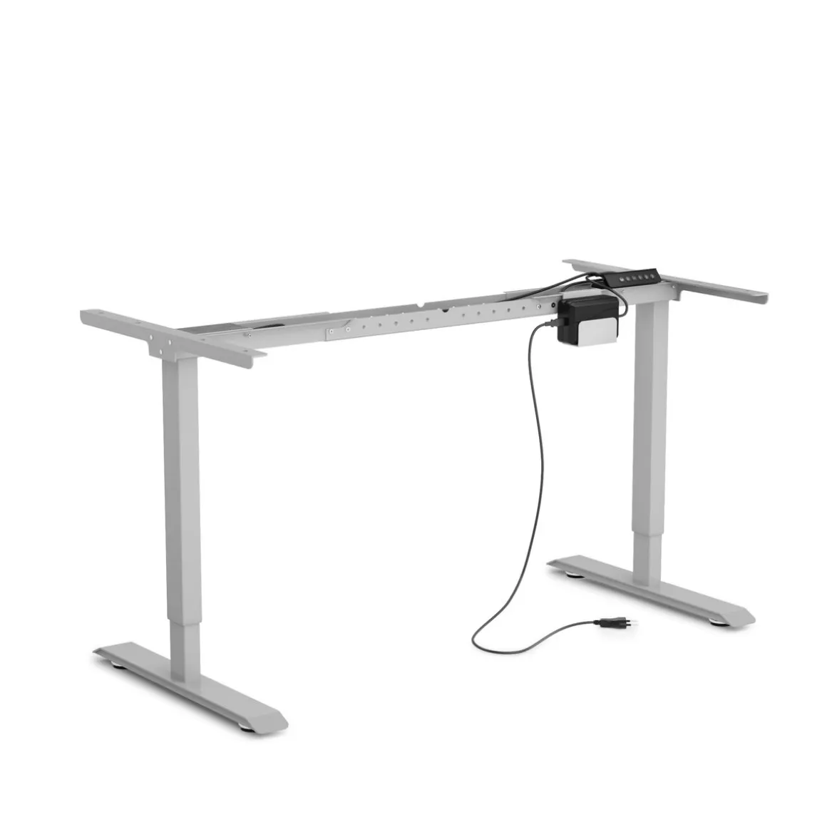 Tischgestell Stehpult elektrisch grau 140 - 160 cm