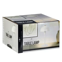 Tischlampe Metall 18 x 36 cm weiss