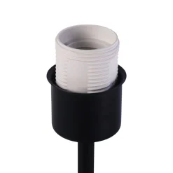 Tischlampe mit Stoffschirm schwarz