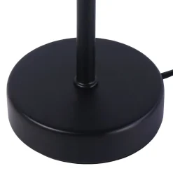 Tischlampe mit Stoffschirm schwarz