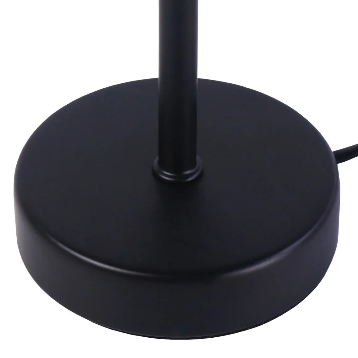 Tischlampe mit Stoffschirm schwarz
