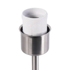 Tischlampe mit Stoffschirm weiss