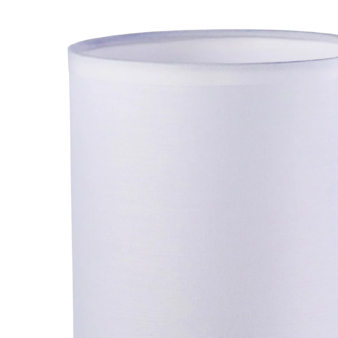 Tischlampe mit Stoffschirm weiss