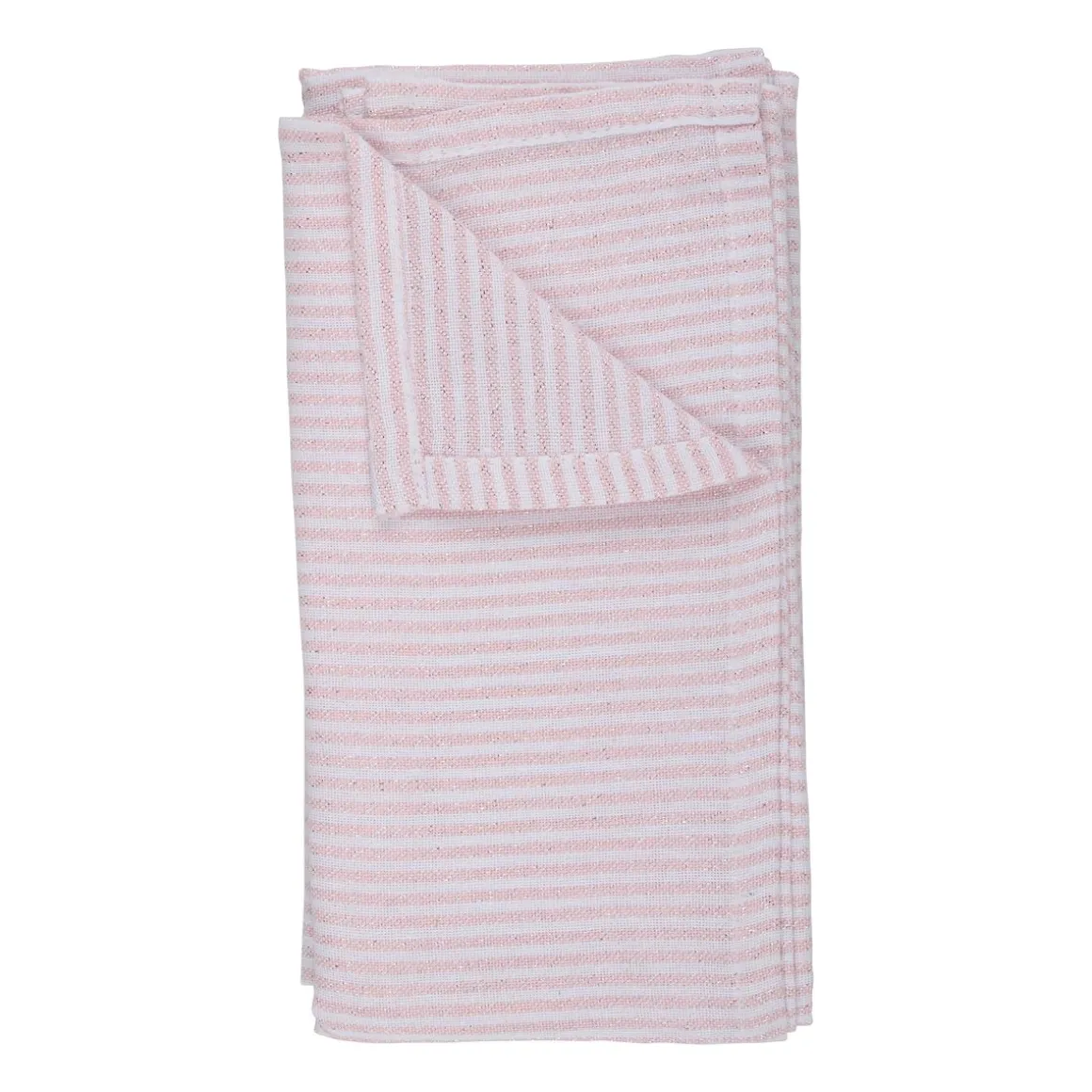 Tischläufer gestreift 150 x 35 cm rosa/weiss