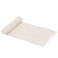 Tischläufer Makramee 180 x 30 cm beige