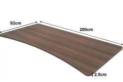 Tischplatte Stehpult braun 200 x 92 cm