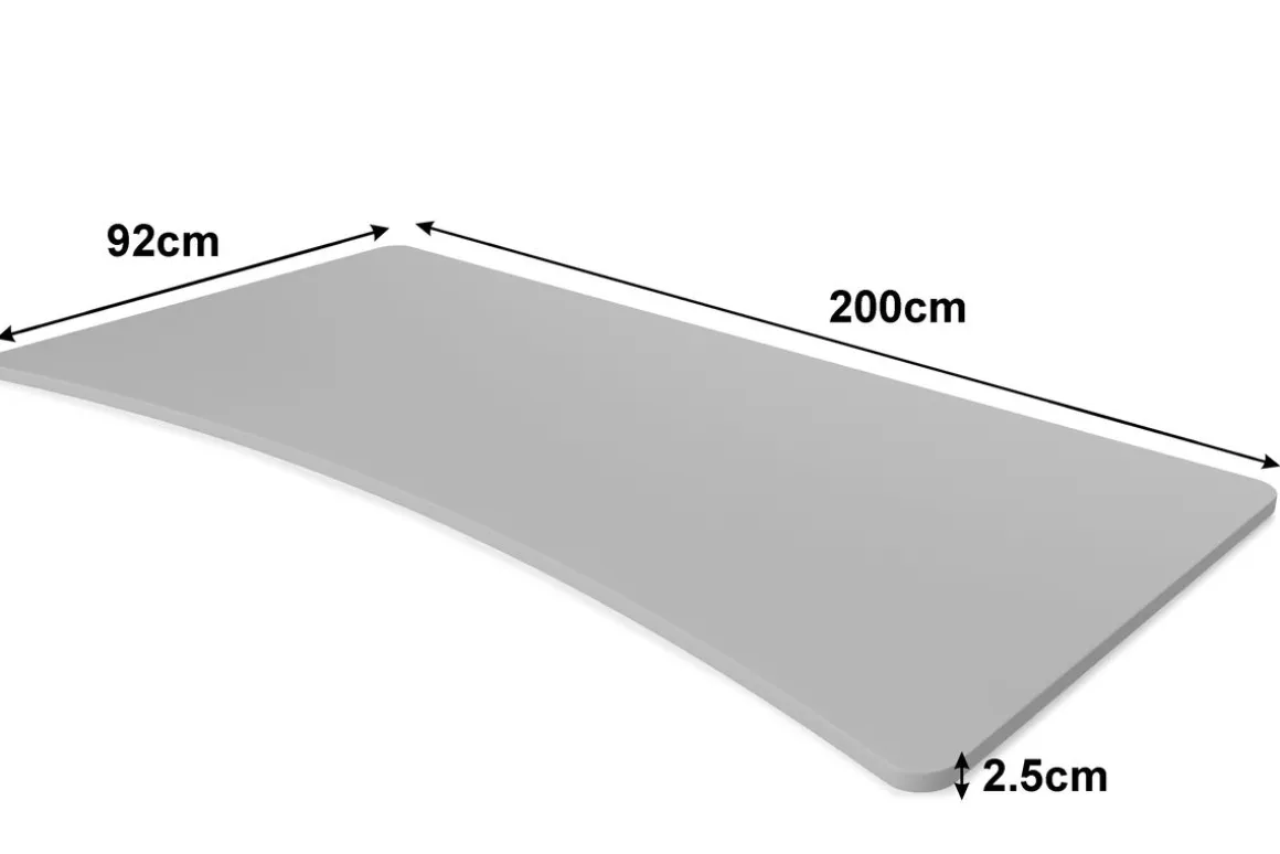 Tischplatte Stehpult grau 200 x 92 cm