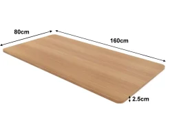 Tischplatte Stehpult hellbraun 160 x 80 cm