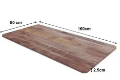 Tischplatte Stehpult Mangoholz 160 x 80 cm