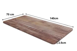 Tischplatte Stehpult Mangoholz 140 x 70 cm