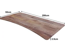 Tischplatte Stehpult Mangoholz 200 x 92 cm