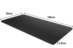 Tischplatte Stehpult mit Kabeldurchlass schwarz 180 x 90 cm
