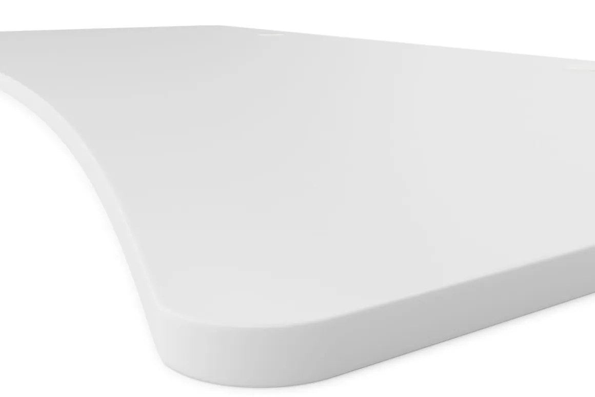 Tischplatte Stehpult mit Kabeldurchlass weiss 200 x 92 cm