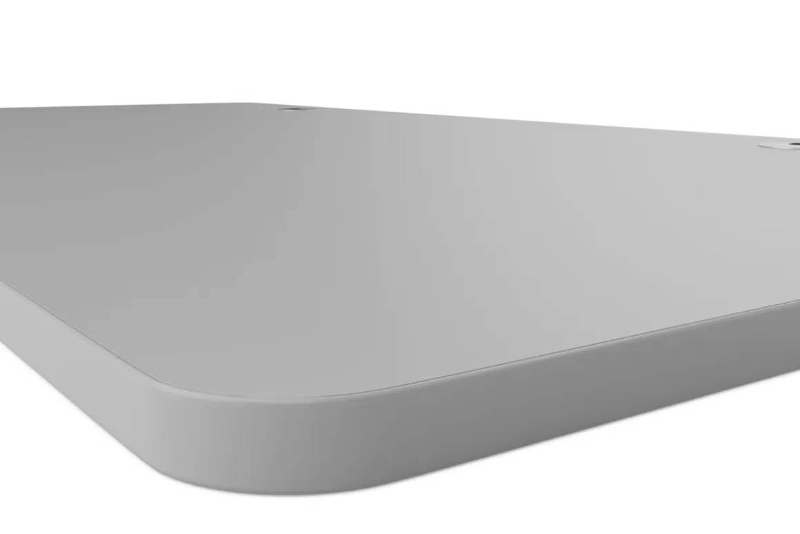 Tischplatte Stehpult mit Kabeldurchlass grau 180 x 90 cm