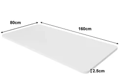 Tischplatte Stehpult mit Kabeldurchlass weiss 160 x 80 cm