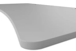 Tischplatte Stehpult mit Kabeldurchlass grau 200 x 92 cm