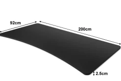 Tischplatte Stehpult schwarz 200 x 92 cm