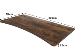 Tischplatte Stehpult Vintage 200 x 92 cm
