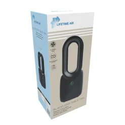 Tischventilator 3 Stufen mit USB schwarz