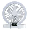 Tischventilator 5 Stufen mit USB und LED weiss