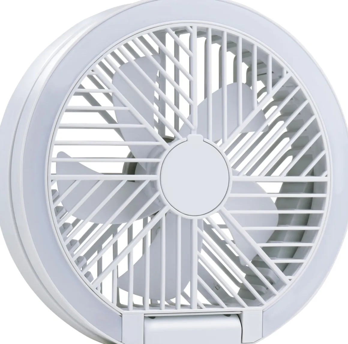Tischventilator 5 Stufen mit USB und LED weiss