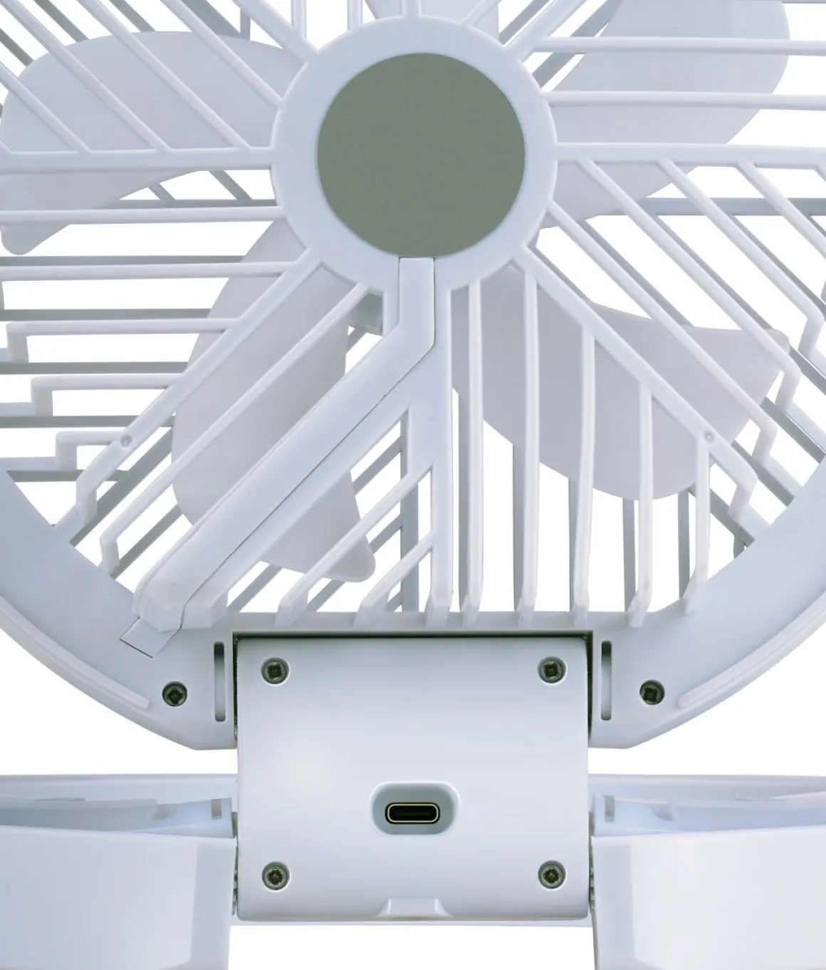 Tischventilator 5 Stufen mit USB und LED weiss