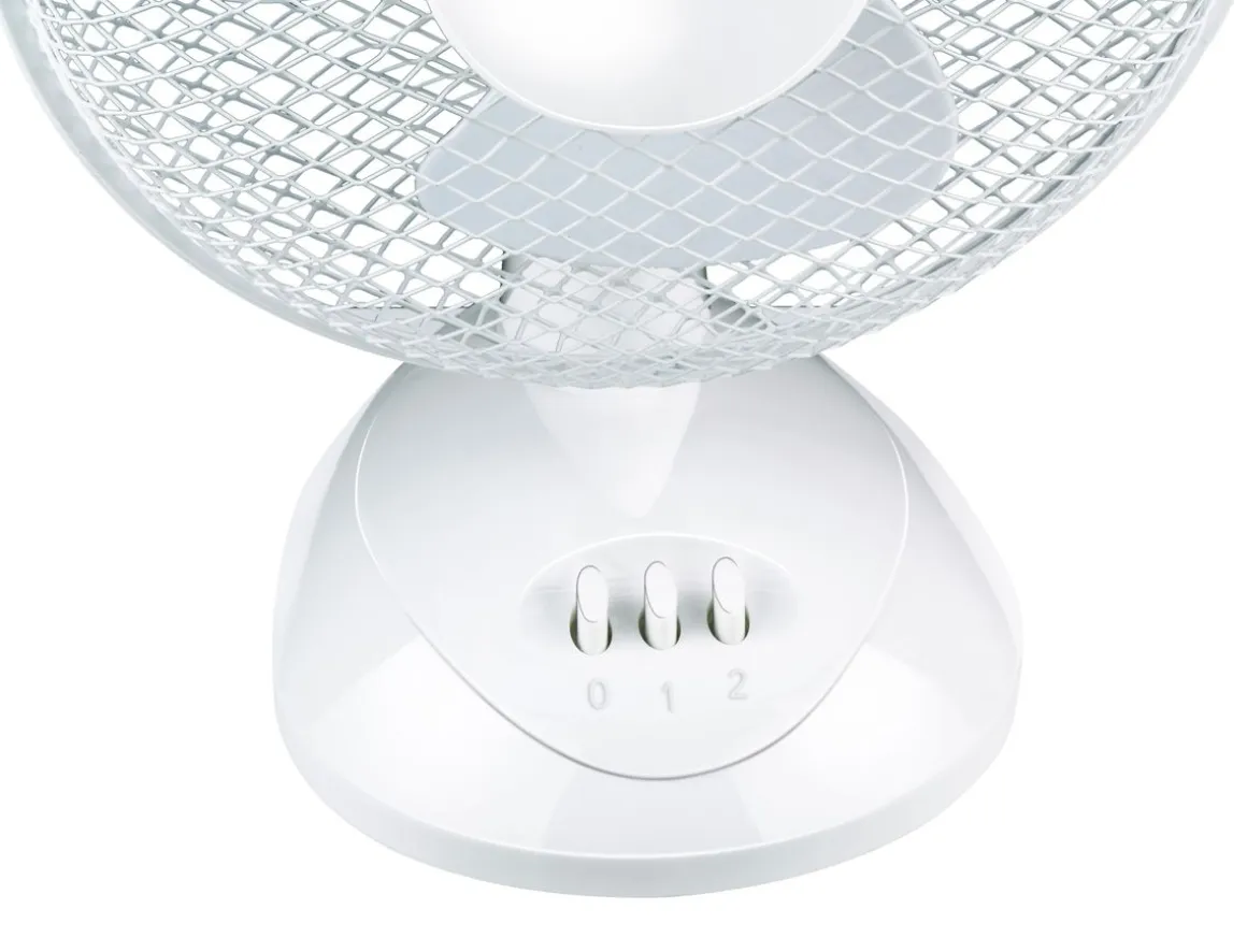 Tischventilator 2 Stufen weiss