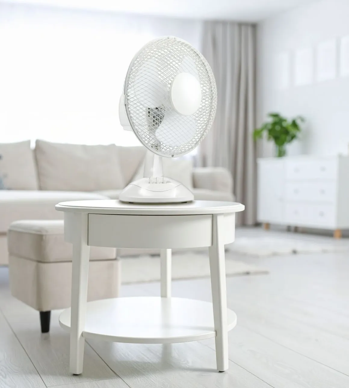 Tischventilator 2 Stufen weiss