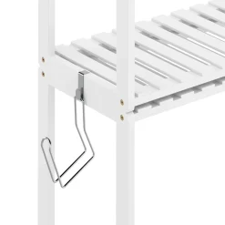 Toilettenregal Bambus 63 x 26 x 163 cm weiss