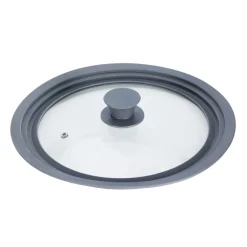 Topfdeckel Glas 28 cm grau