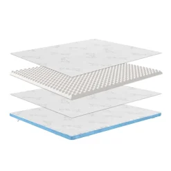 Topper Matratzenauflage Kaltschaumkern doppelseitig 180 x 200 cm