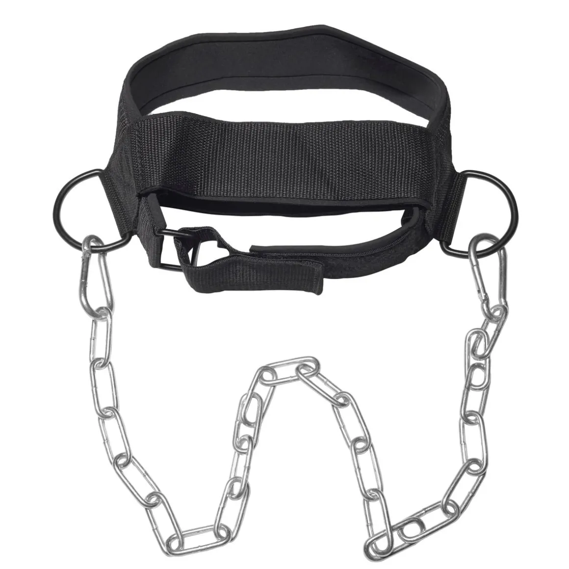 Trainingsgurt Nacken mit Kette schwarz