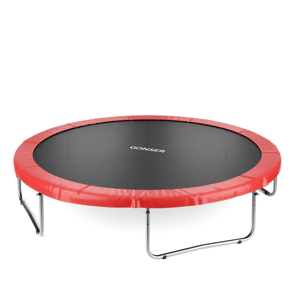 Trampolin 400 cm inkl. Sicherheitsnetz rot