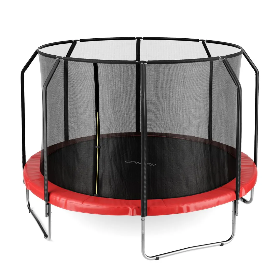 Trampolin 400 cm inkl. Sicherheitsnetz rot