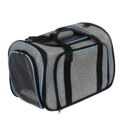 Transportbox für Haustiere erweiterbar 45 x 28 x 28 cm grau