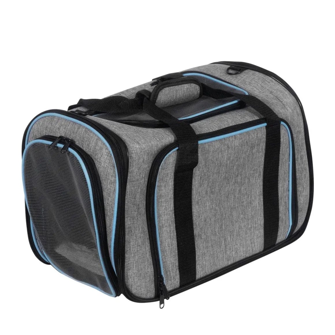 Transportbox für Haustiere erweiterbar 45 x 28 x 28 cm grau