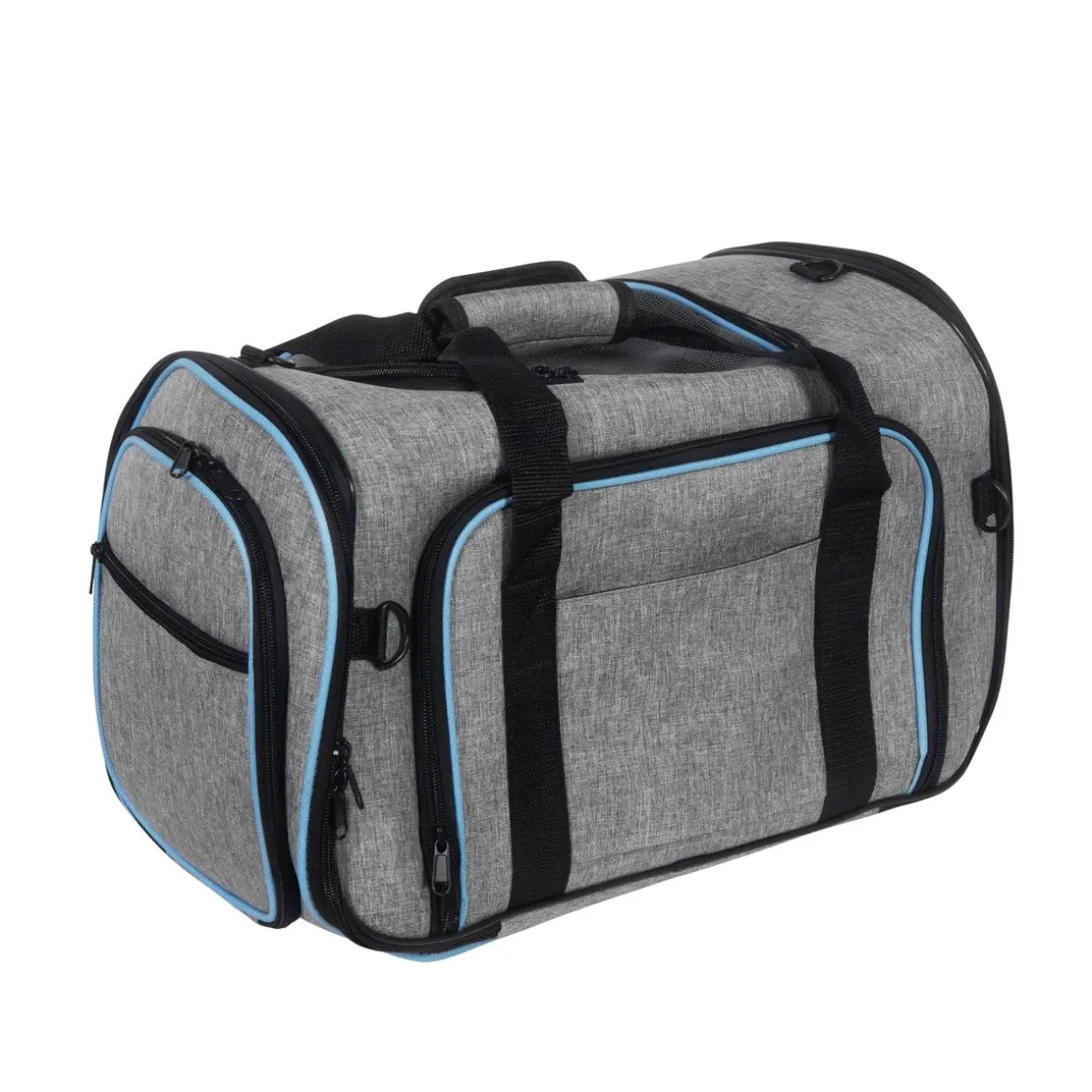 Transportbox für Haustiere erweiterbar 45 x 28 x 28 cm grau