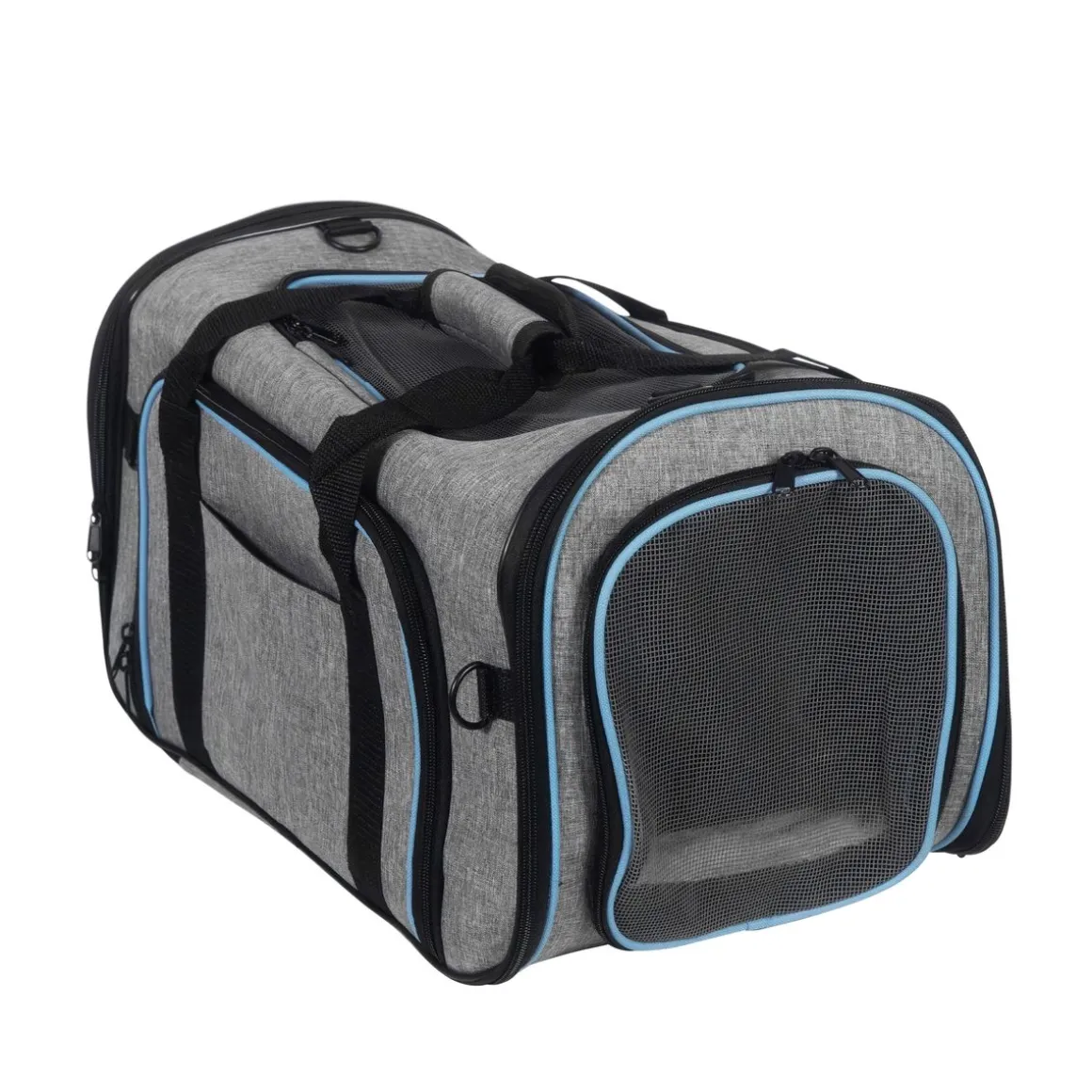 Transportbox für Haustiere erweiterbar 45 x 28 x 28 cm grau