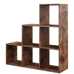 Treppenregal Raumteiler Vintage BONITA 6 Fächer 98 x 98 cm