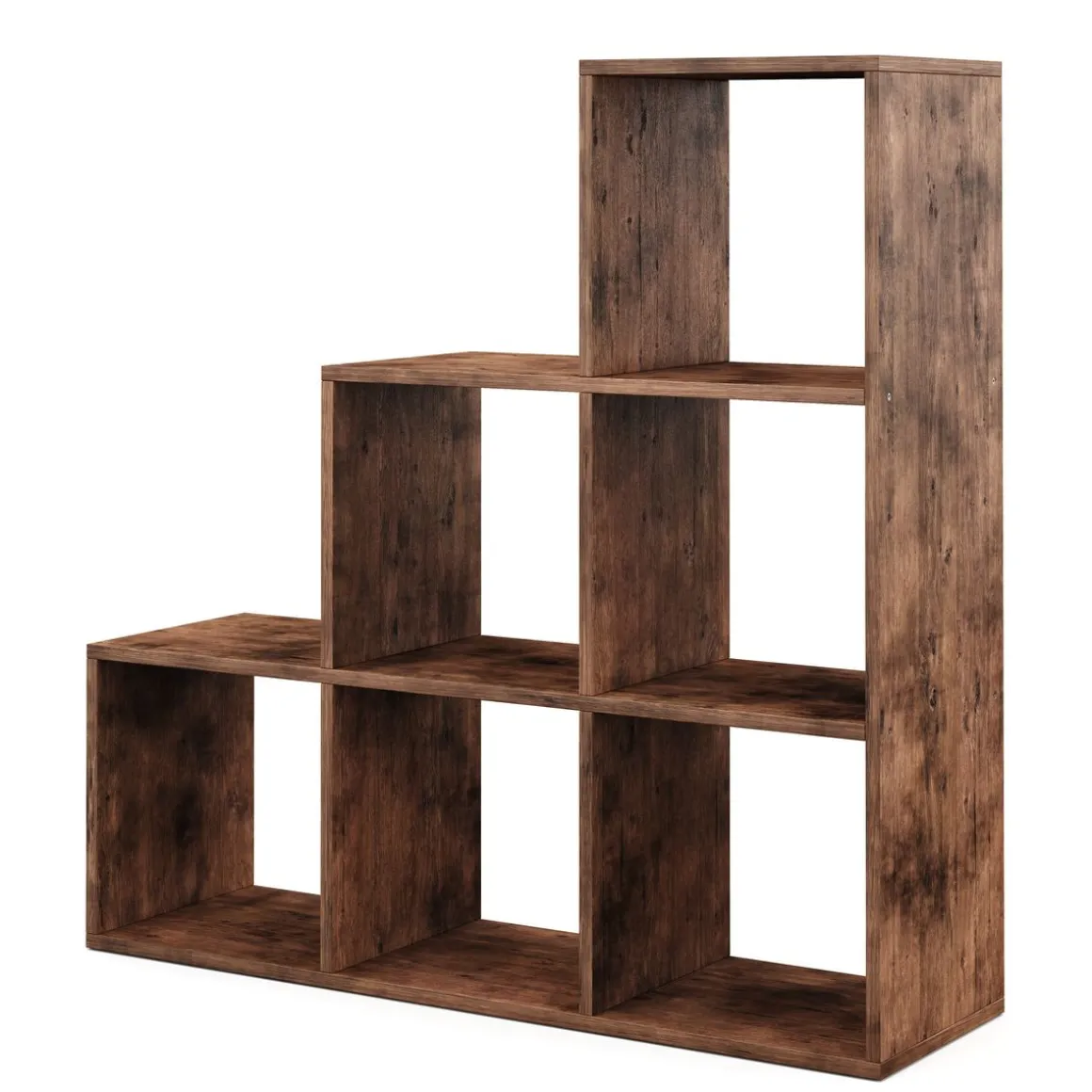 Treppenregal Raumteiler Vintage BONITA 6 Fächer 98 x 98 cm