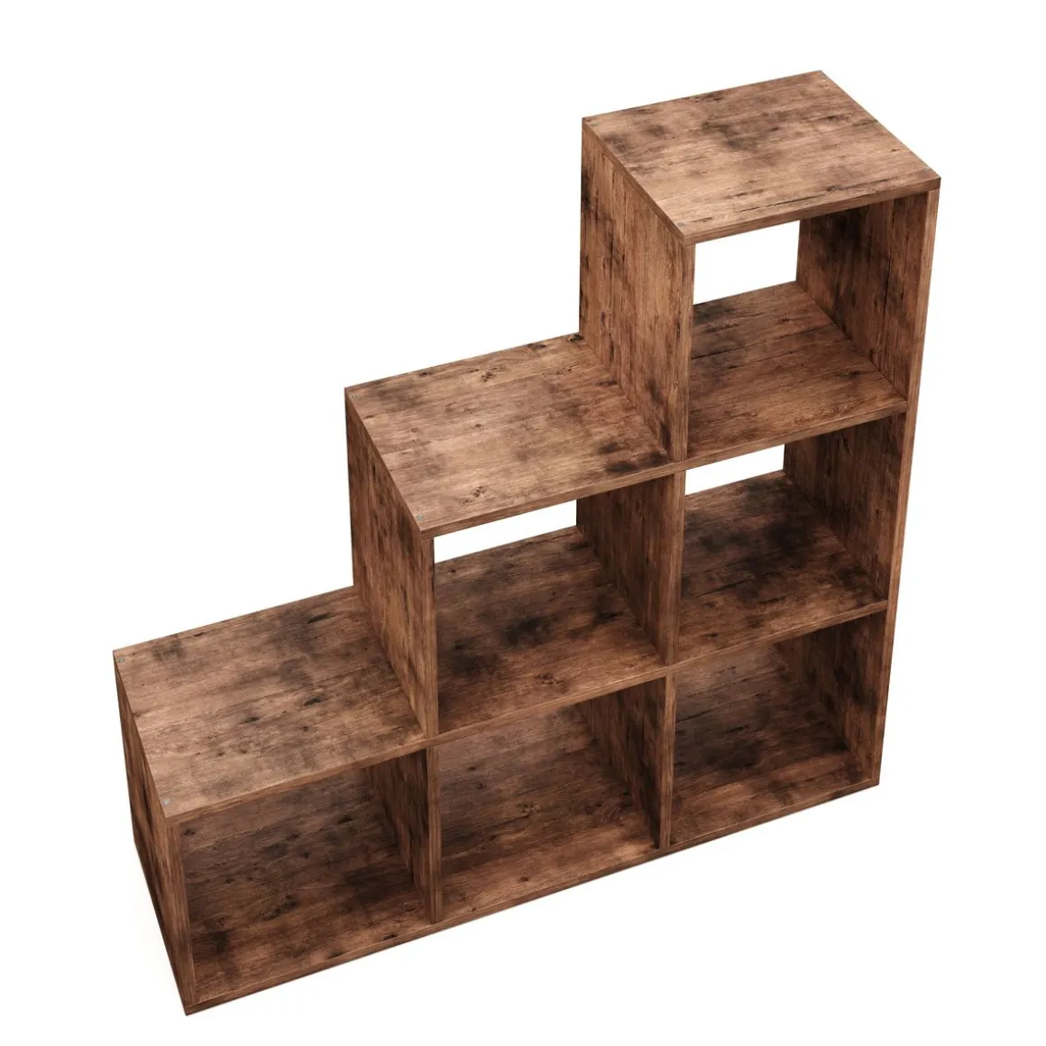 Treppenregal Raumteiler Vintage BONITA 6 Fächer 98 x 98 cm