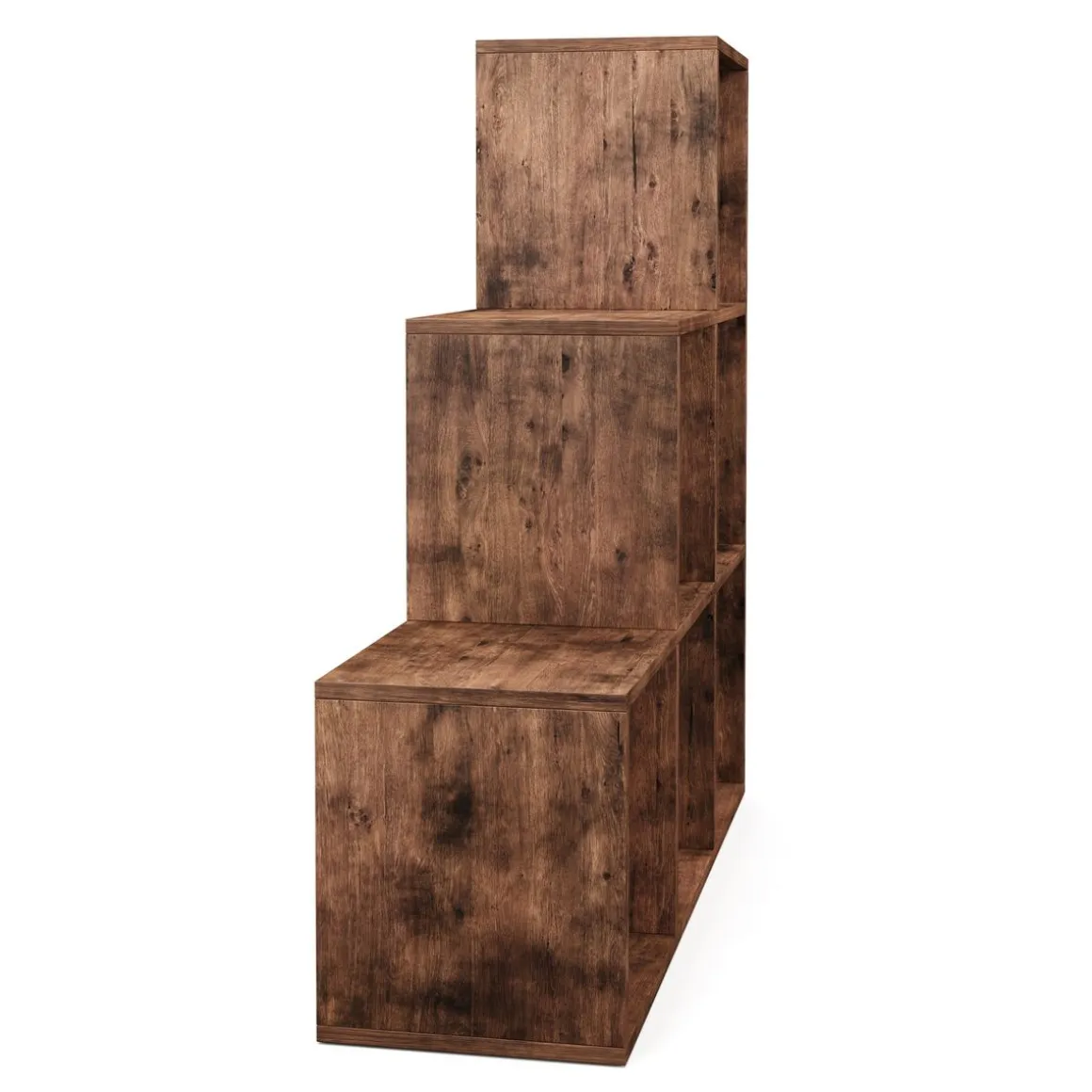 Treppenregal Raumteiler Vintage BONITA 6 Fächer 98 x 98 cm