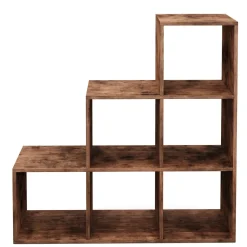 Treppenregal Raumteiler Vintage BONITA 6 Fächer 98 x 98 cm