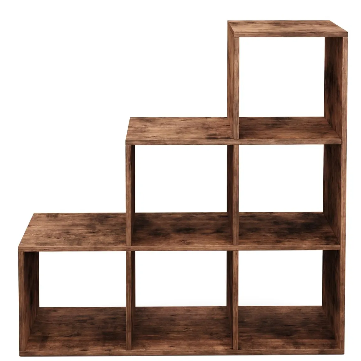Treppenregal Raumteiler Vintage BONITA 6 Fächer 98 x 98 cm