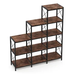 Treppenregal Raumteiler Vintage BONITA 9 Fächer 116 x 132 cm
