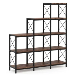 Treppenregal Raumteiler Vintage BONITA 9 Fächer 116 x 132 cm
