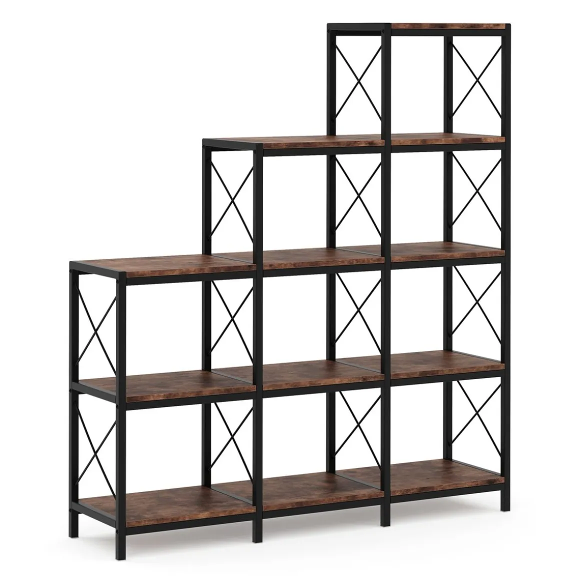 Treppenregal Raumteiler Vintage BONITA 9 Fächer 116 x 132 cm